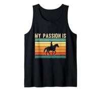 My Passion Is Horses - Diseño Ecuestre Retro Camiseta sin Mangas