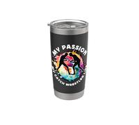 My Passion My Catch Wrestling Deporte Boxeo Catch Wrestler Vaso térmico de acero inoxidable de doble pared