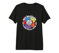My Passion My Cross-Stitch Loves Quilting - Punto de Cruz Camiseta Premium