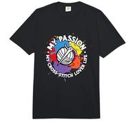 My Passion My Cross-Stitch Loves Quilting - Punto de Cruz Comfort Colors Adult Heavyweight T-Shirt