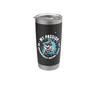 My Passion My Snowmobile Snocross Racer Carreras de motos de nieve Vaso térmico de acero inoxidable de doble pared