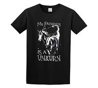My Patronus Is A Unicorn Camiseta Man's Fashion Cotton Black Clothes, Negro , S