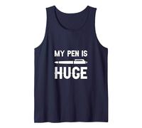 My Pen Is Huge - Camiseta sin Mangas, Hombre, Azul Marino, S