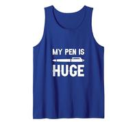 My Pen Is Huge - Camiseta sin Mangas, Hombre, Azul Real, M