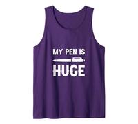 My Pen Is Huge - Camiseta sin Mangas, Hombre, Morado, XXL