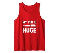 My Pen Is Huge - Camiseta sin Mangas, Hombre, Rojo, S