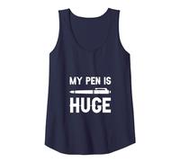 My Pen Is Huge - Camiseta sin Mangas, Mujer, Azul Marino, XL