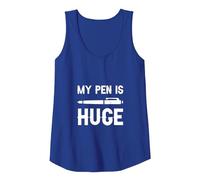 My Pen Is Huge - Camiseta sin Mangas, Mujer, Azul Real, M