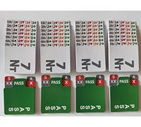 My Pet Elephant - Bridge Bidding Cards Refills - Lacquered Plastic - Set of 4 (2.76" x 4.92") - Adults - 180+ - Colour Coded - Easy to Read - Portable - TABLETOP_GAME