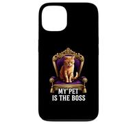 My Pet Is The Boss Funny Regal Cat On Throne Carcasa para iPhone 13