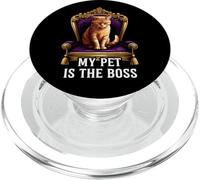 My Pet Is The Boss Funny Regal Cat On Throne PopSockets PopGrip para MagSafe