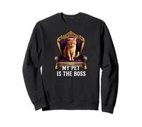 My Pet Is The Boss Funny Regal Cat On Throne Sudadera