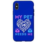 My Pet Needs Me Suicide Apoyo Emocional Mascotas Perro Niño Niña Carcasa para iPhone X/XS