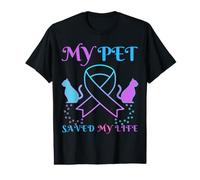 My Pet Saved My Life Suicidio Apoyo Emocional Gato Camiseta gráfica económica