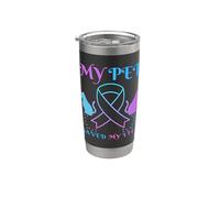My Pet Saved My Life Suicidio Apoyo Emocional Gato Vaso térmico de acero inoxidable de doble pared