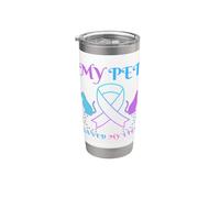 My Pet Saved My Life Suicidio Apoyo Emocional Gato Vaso térmico de acero inoxidable de doble pared
