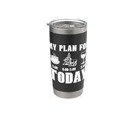 My Plan For Today - Caballo de corte de vaquero Vaso térmico de acero inoxidable de doble pared