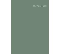 MY PLANNER Undated Weekly Planner, Weekly Goals Notebook, 7 days on one spread, To Do List, Meal, Workout, Ideas Planner, 7"x10", Olive Color
