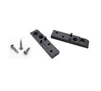 My Plast ASH-V-AUK-200-800 4 mm, fijación Invisible, Incluye V2A, Madera, Espaciador para tablones de terraza Soportes Tornillos de Aluminio (2 VPE), Negro, 200 Halter inkl. 800 Schrauben Alu UK