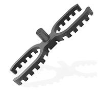 My Plast Ausführung geriffelt Espaciadores de alta calidad para terrazas, Negro, 7 mm (offen) 100 St