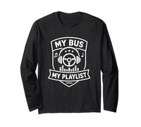 My Playlist Funny Bus Driver Música Cita Arte Gráfico Manga Larga