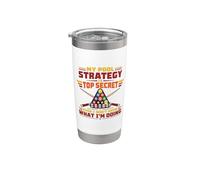 My Pool Strategy Is Top Secret Funny Billiard Vaso térmico de acero inoxidable de doble pared