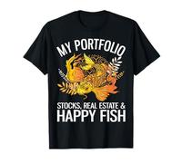 My Portfolio Acciones, Bienes Raíces & Happy Fish Funny Investor Camiseta