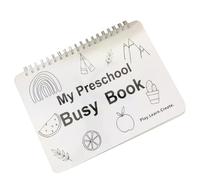 My Preschool Busy Book Set Juego de libros gruesos y completos para niños pequeños, 12 temas atractivos, educación preescolar para viajes y aprendizaje divertido