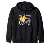 My Princess Wears Cleats - Softball Mom Dad Baseball Player Sudadera con Capucha