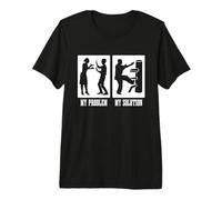 My Problem My Pictogram Dad Artista Marcial Wing Chun Fighter Camiseta Premium