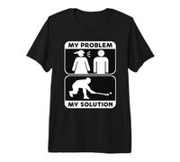 My Problem My Pictogram Dad Hockey Lover Jugador de Hockey sobre césped Camiseta Premium