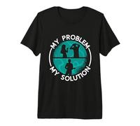 My Problem My Pictogram Dad Mom Folk Music Mandolina Player Camiseta Premium