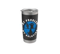 My Problem My Pictogram Dad Mom Semi-Aquatic Ornitorrinco Amante Vaso térmico de acero inoxidable de doble pared