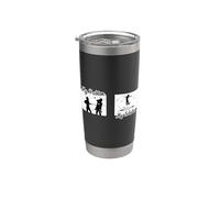 My Problem My Pictogram Mom Dad Acrobatics Trampolín Jumper Vaso térmico de acero inoxidable de doble pared