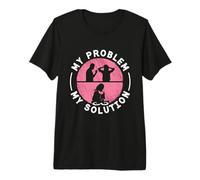 My Problem My Pictogram Mom Dad Loves Disco Jockey Giradiscos Camiseta Premium