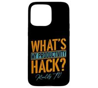 My Productivity Hack Is Reality TV | Divertido Ventilador de televisión sin guión Carcasa para iPhone 15 Pro MAX
