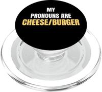 My Pronouns Are Cheese/Burger Funny Food Humor Tees and More PopSockets PopGrip para MagSafe