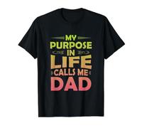 My Purpose in Life Calls me Dad Camiseta gráfica económica, Hombre, Negro, M
