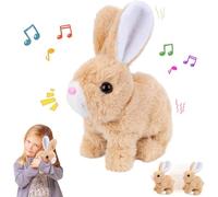 My Realistic Bunny, Juguete Interactivo de Conejo saltarín con Sonidos y Movimientos, Peluche de Conejo, Pascua y Regalo de cumpleaños para niños