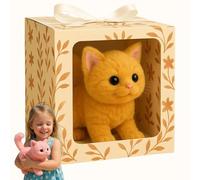 My Realistic Cat, 2025 New Robot Cat, Robot Kitten Que actúa como un Gatito Real, Juguete Realista para Gatos, CatRobot de Peluche Interactivo para Adultos, Gatos de Juguete Que Caminan Yellow