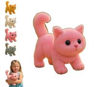 My Realistic Cat Toy-Bring Endless Joy and Warmth-2025 New AI Interactive Plush Kitten-14 Styles Lifelike Motion-Realistic Design with Non-Shedding Fur,Easylife Companion for Cat Lovers (Pink)