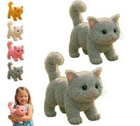 My Realistic Cat Toy-Bring Endless Joy and Warmth-2025 New AI Interactive Plush Kitten-14 Styles Lifelike Motion-Realistic Design with Non-Shedding Fur,Easylife Companion for Cat Lovers (Gray-2)