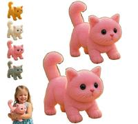 My Realistic Cat Toy-Bring Endless Joy and Warmth-2025 New AI Interactive Plush Kitten-14 Styles Lifelike Motion-Realistic Design with Non-Shedding Fur,Easylife Companion for Cat Lovers (Pink-2)
