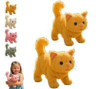 My Realistic Cat Toy-Bring Endless Joy and Warmth-2025 New AI Interactive Plush Kitten-14 Styles Lifelike Motion-Realistic Design with Non-Shedding Fur,Easylife Companion for Cat Lovers (Yellow-2)