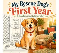 My Rescue Dog's First Year: A Heartwarming Story Coloring Book and Memory Keepsake for Adults and Teens | Bold and Easy Adopted Dog Diary Pages with Clean Thick Lines for Relaxation
