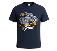 My Retirement Plan-A Motorcycle Funny Party - Camiseta de regalo para hombre, Camiseta azul marino, L
