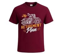 My Retirement Plan-A Motorcycle Funny Party - Camiseta de regalo para hombre, Camiseta granate, L