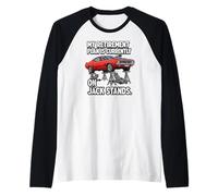 My Retirement Plan Is On Jack Stands Muscle Car Camiseta Manga Raglan