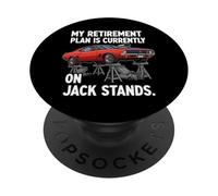 My Retirement Plan Is On Jack Stands Muscle Car PopSockets PopGrip Adhesivo
