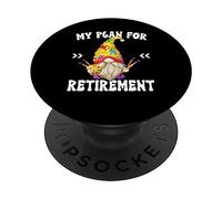 My Retirement Plan Is Painting GNOME Retired Grandpa Life PopSockets PopGrip Adhesivo